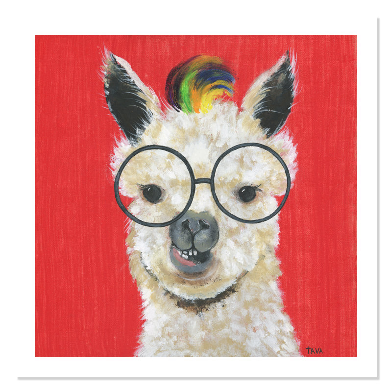 «Rolled Llama Rockstar», impression sur papier, H 36 po x l 36 po x P 1 po