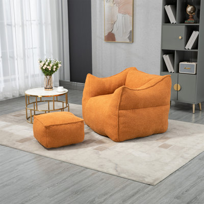 Fauteuil à billes COOLMORE Fauteuil à billes / fauteuil repose-pieds à dossier haut et confort durable pour adultes et enfants