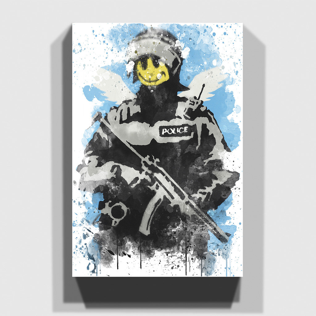 Banksy Smiley Copper Wall Graffiti Art - Wall Art
