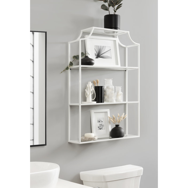 Turgut 4-Tiered Metal Accent Shelf, White