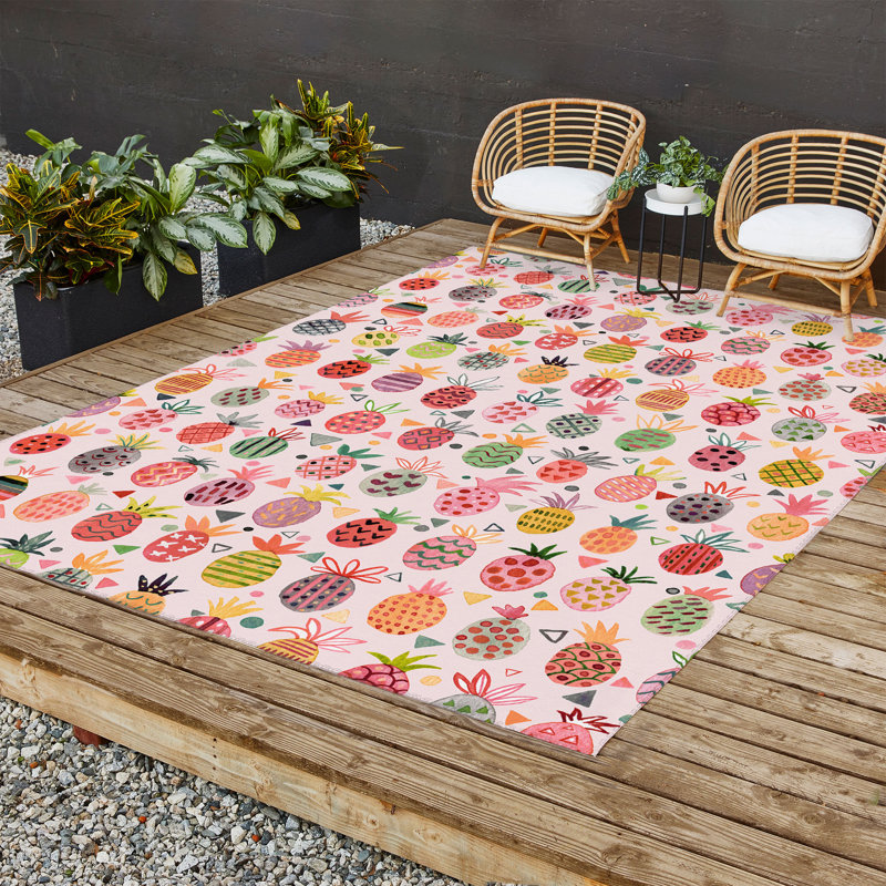 Alamin Abstract Indoor / Outdoor Rug, Rectangle 8' x 12'