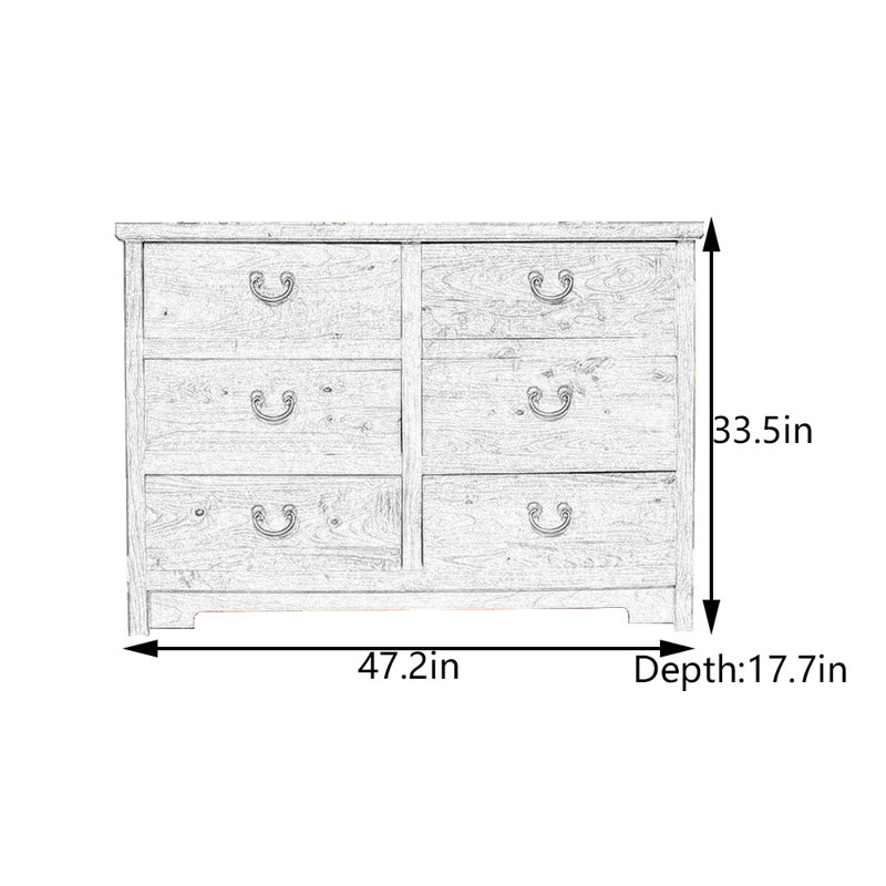 Six-Drawer  Entryway Cabinet