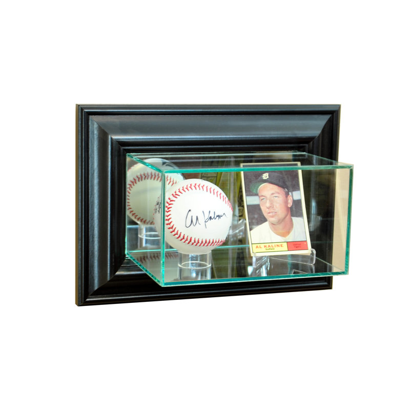 Présentoir mural pour cartes et baseball, Noir