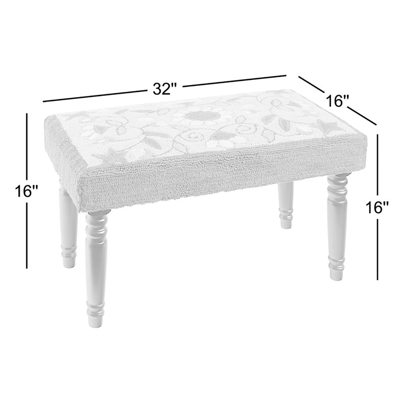 Banc rembourré Dayeli, Rouge / canot