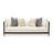 Belmont Place 3-Seater Tuxedo Sofa - Cream/Espresso