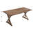 Rectangular Rustic Solid Pine Dining Set With Upholstered Chairs, Farmhouse Kitchen Table Set-965445596-965445597