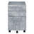 Silver Industrial File Cabinet With Faux Concrete Covering And Convenient 3 Drawers Office Look