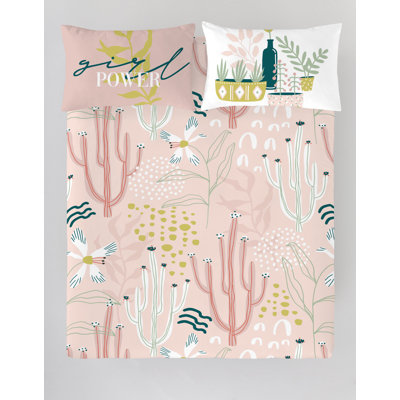Naive King 3pcs Cotton Duvet Cover Set (106"Wx92"L)
