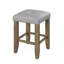 Ensemble de tabourets transitionnels à hauteur de comptoir 2 pièces, meubles de cuisine en bois avec siège en similicuir gris et gris