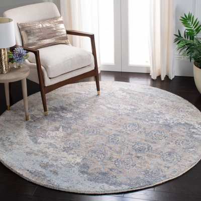 Tavant Hand Tufted Wool/Viscose Pile Abstract Rug in Blue/Ivory