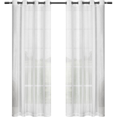 Gabbie 2-Piece Polyester Sheer Grommet Curtain Pair