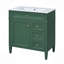 Meuble-lavabo 30 po avec lavabo supérieur, meuble-lavabo moderne avec 2 tiroirs et un tiroir basculant, meuble-lavabo simple-115688450