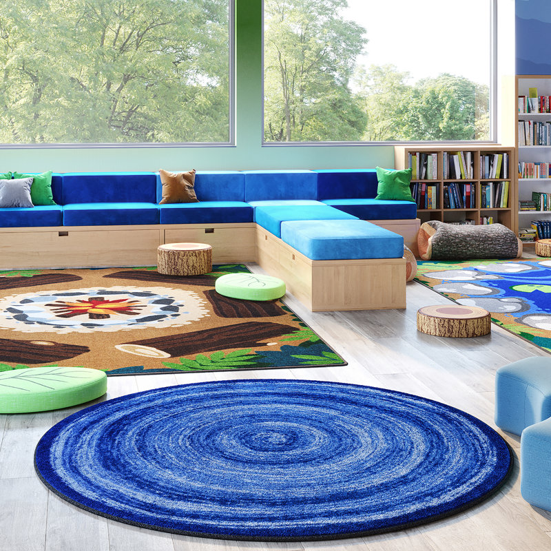 Tapis Feeling Fun par Joy Carpets, Rond 5 pi 4 po