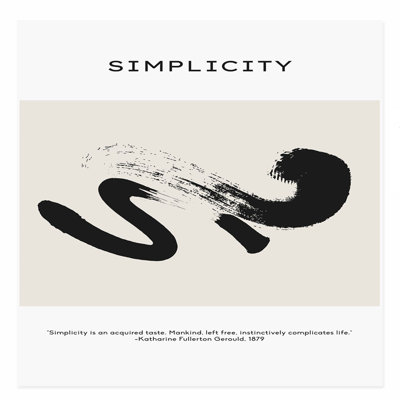 Abstract Abstract Shapes Beige Mid-Century Modern Unframed Art Print