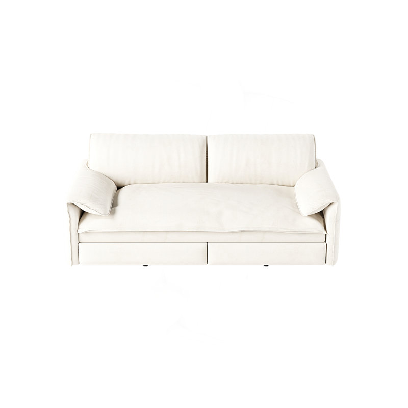 Grand canapé-lit 66 po, canapé-lit convertible 3-en-1 avec rangement latéral, causeuse multifonctionnelle en velours pour le salon, la chambre à coucher