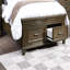 Mobilier de chambre à coucher de style traditionnel avec tête de lit à tiroirs et tête de lit 1 pièce