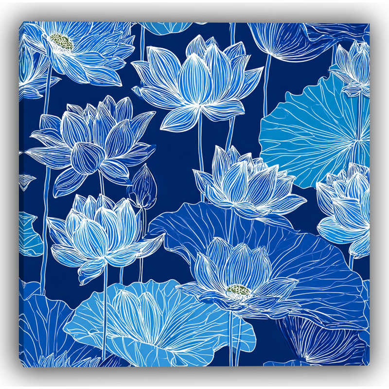 Danse sacrée - fleur de lotus en fleur, impression, H 40 po x l 40 po