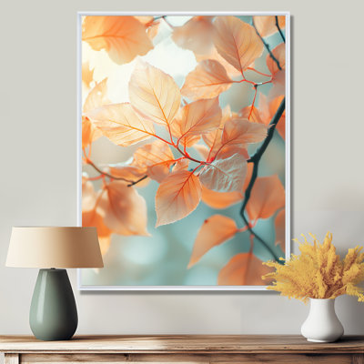 «Sun-Kissed Leaves I» - art mural feuilles
