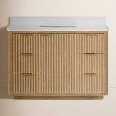 Adela 48'' Single Bathroom Vanity with Cultured Marble Top