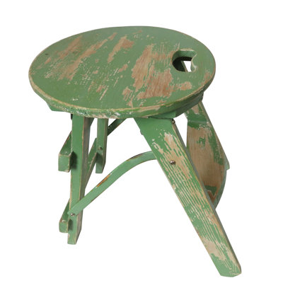 Solid + Manufactured Wood Accent Stool