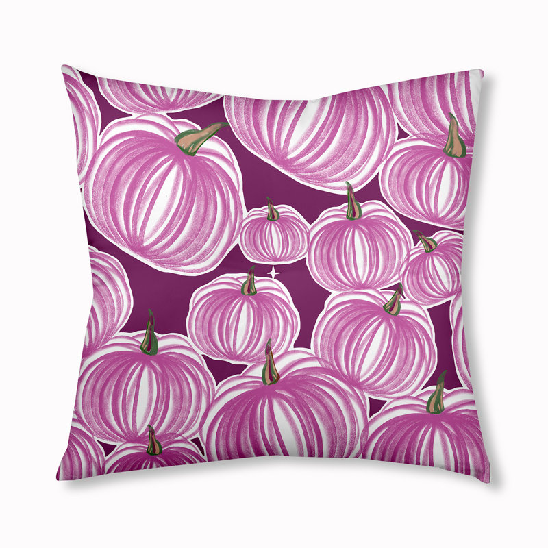 Coussin 333_Pumpkins-A-Pleasant, 26 po x 26 po, Mauve