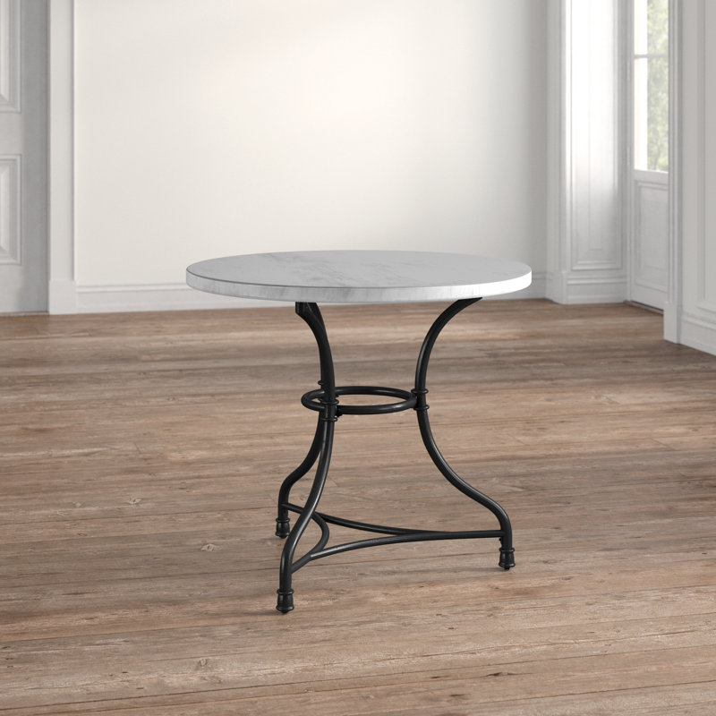 Giselle Round Marble Top Iron Base Dining Table