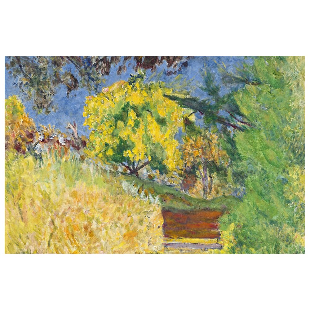 Gerahmtes Leinwandbild Escaliers Dans Le Jardin De L'artiste von Pierre Bonnard