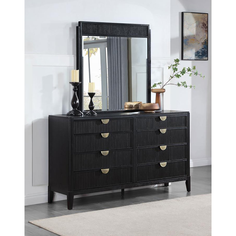Commode 8 tiroirs avec miroir Daine