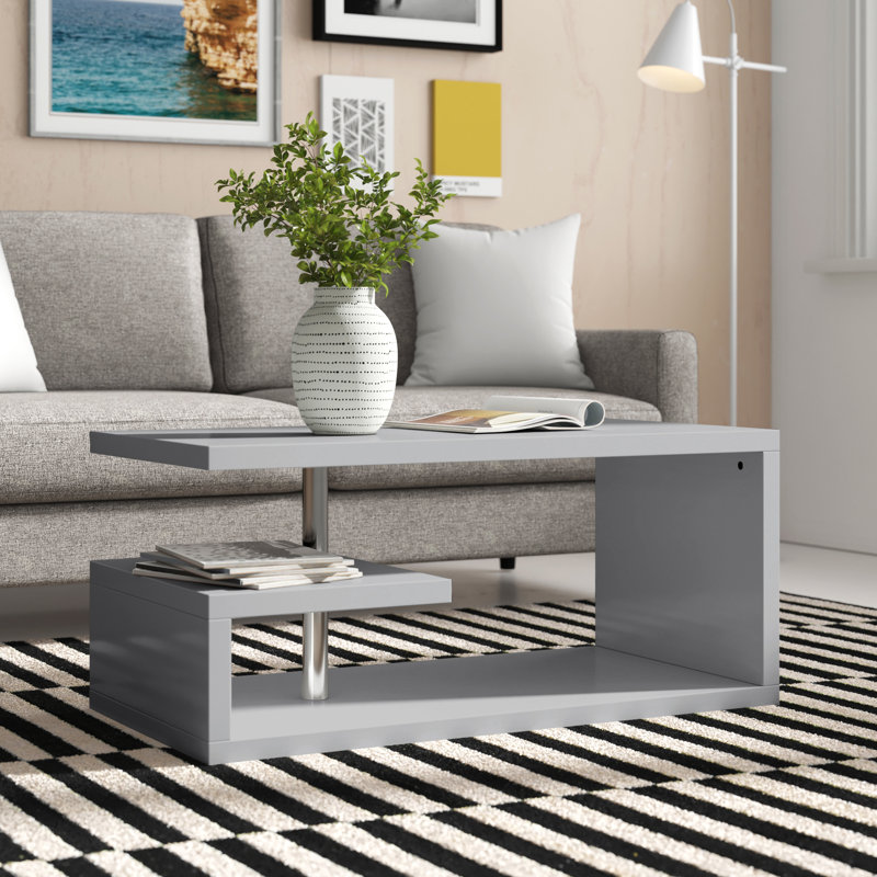 Algrange Coffee Table with Storage, Grey