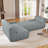 Modern Large L-Shaped Modular Sofa