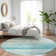 Premium Machine Washable Prisco Teal Rug