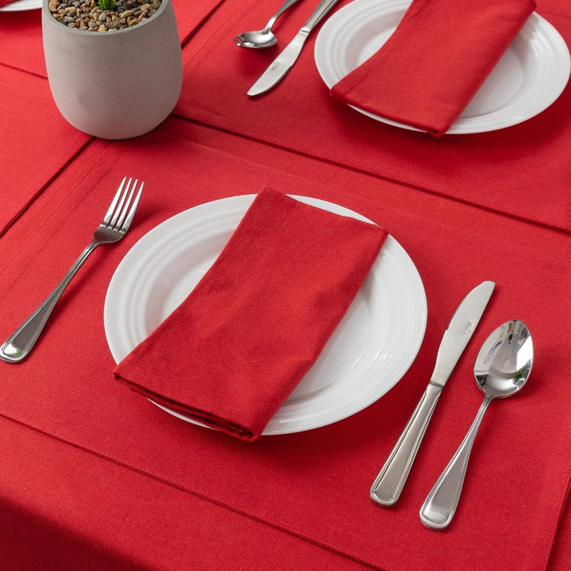 Serviette 100% coton Azalaya, Rouge