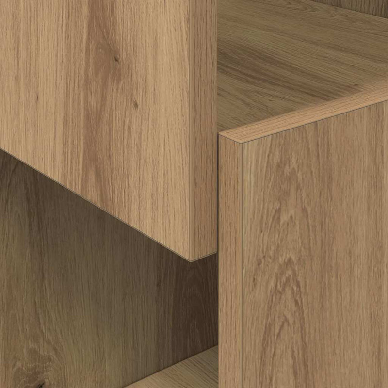 Corner Accent Chest, 95cm H x 30.5cm W x 30cm D, Artisan Oak
