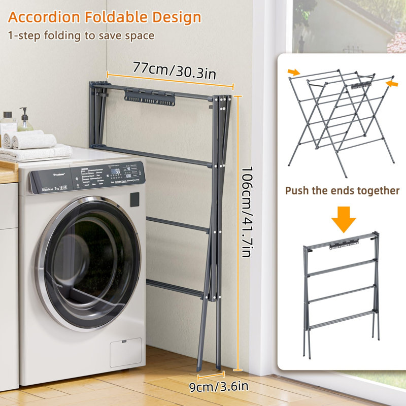 74cm Portable Wardrobe, Grey