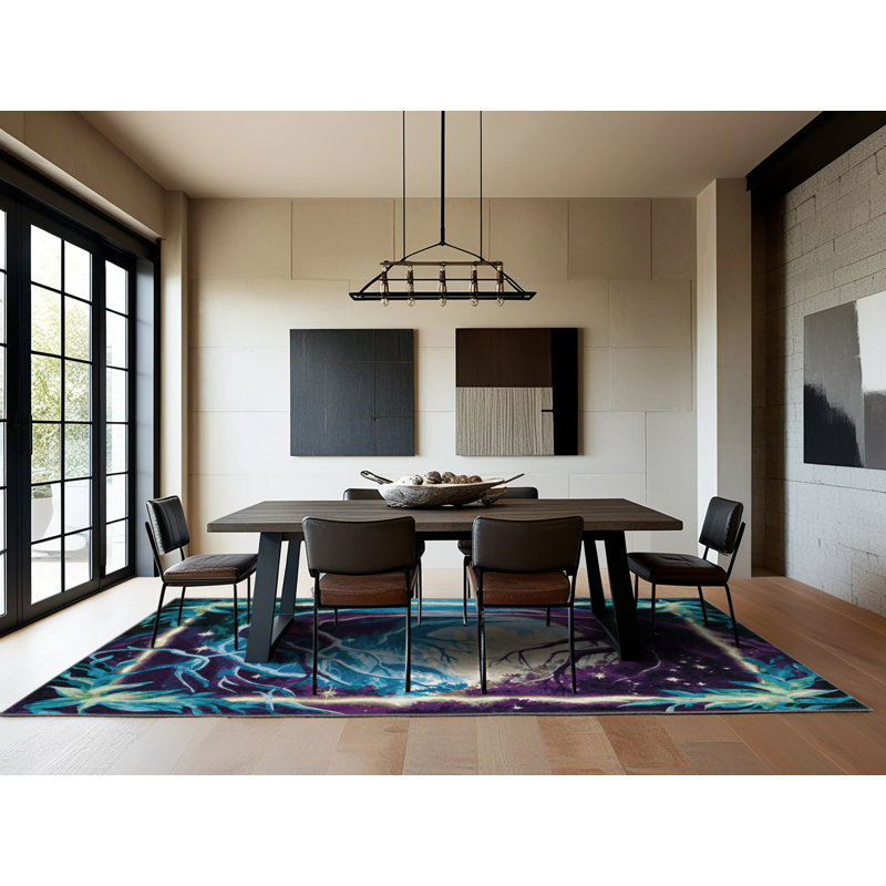 Nightfall Bloom Rug, Round 6'