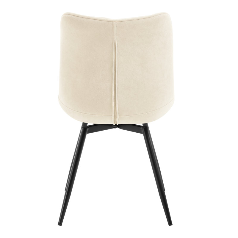 45.5cm H Velvet Upholstered Side Chair, Beige