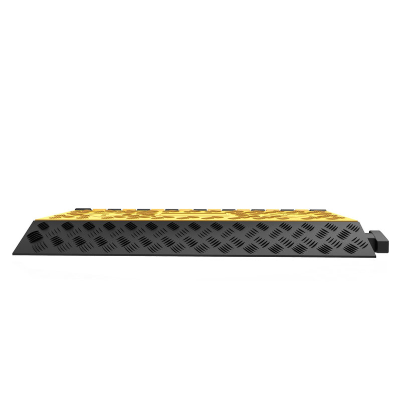 Rampe de protection pour câble robuste en caoutchouc à 3 canaux - Capacité de charge de 44 000 lb pour la sécurité de l'allée et du stationnement