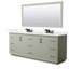 Strada 84" Freestanding Double Bathroom Vanity with Cultured Marble Top-1728916178-1728916172