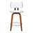 Brinson Mid-Century Faux Leather and Wood 26" Counter Stool with Swivel, Set of 3-952081158