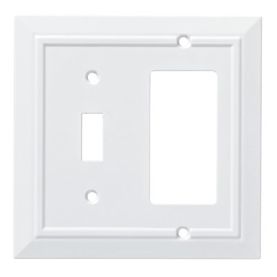 Classic Architecture 2-Gang Toggle Light Switch / Rocker Combination Wall Plate