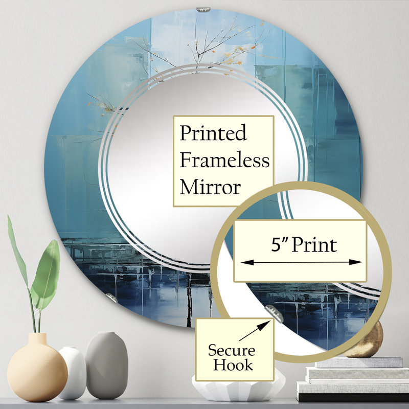 Atascosa - Miroir mural rond rond, 24 po x 24 po