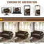 Velours tapissier simple de 41,3 po, brun, style moderne Mid-Century, garniture cloutée, roulé, bouton, cadre, rembourrage à ressorts et éponge brun
