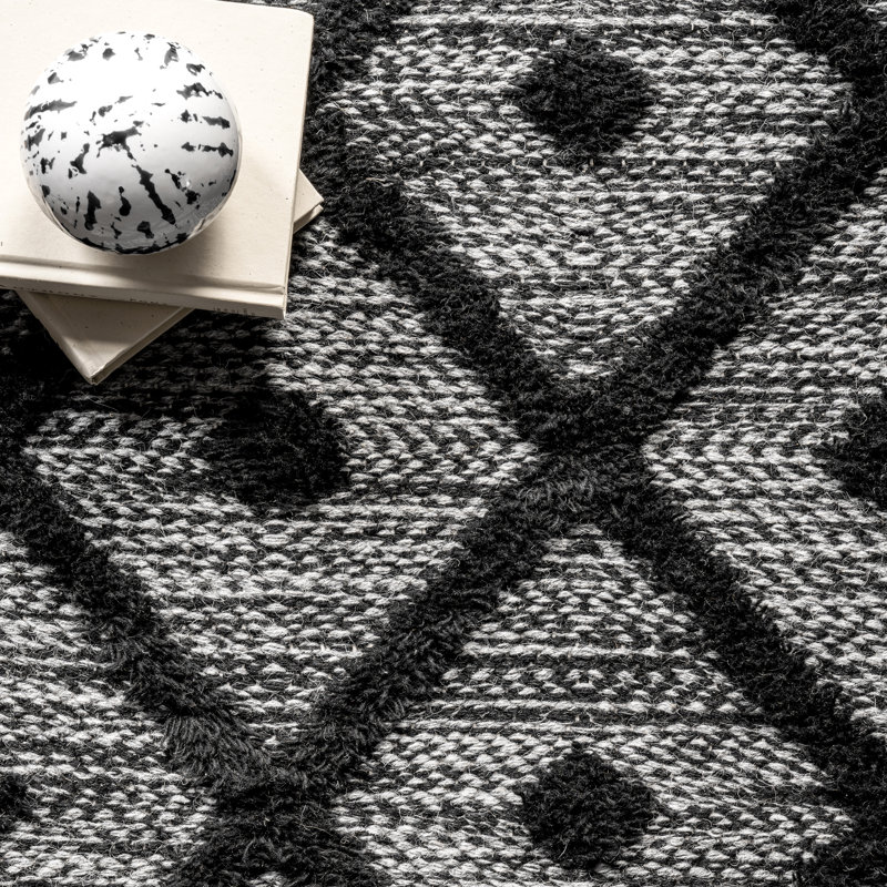 Ehrhardt Wool Geometric Indoor Rug, Rectangle 4' x 6'