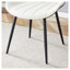 Ensemble de 4 chaises de salle à manger modernes en similicuir avec coussin de siège allongé, chaises d'appoint rembourrées de style Mid-Century pour la cuisine et le salon