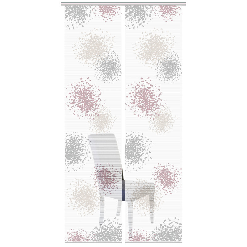 Peake Semi Sheer Curtain Panel Pair, Berry