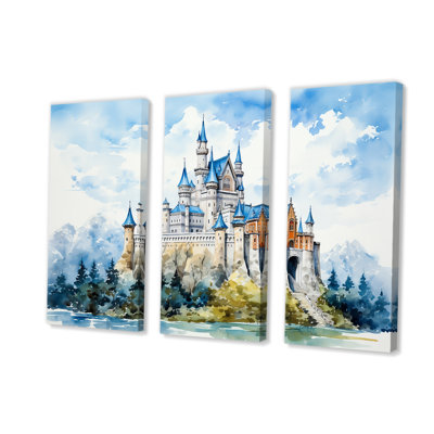 Fortresses Castle In The Mountains - Castles Wall Art