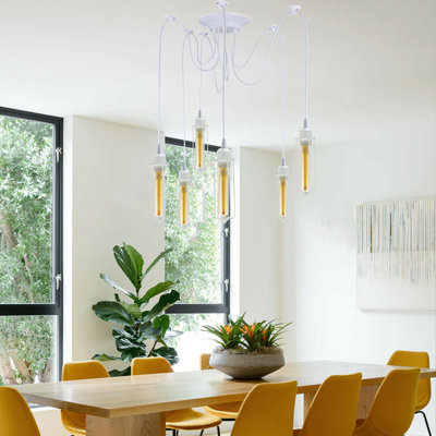 Gurdon 6 - Light White Cluster Pendant