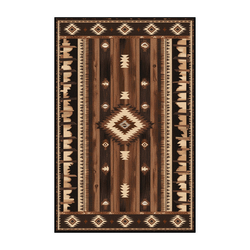  Tapis lavable Western Ranch Southwestern, Tapis de couloir 2 pi x 4 pi