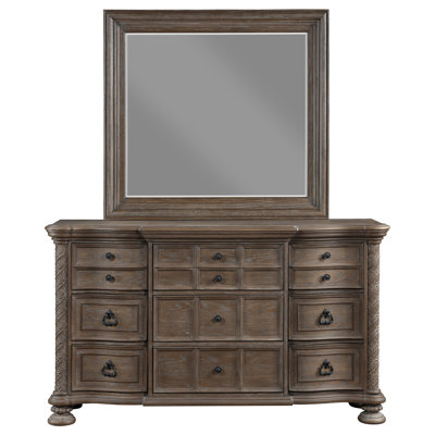 Cosey 9-drawer Dresser with Mirror Walnut