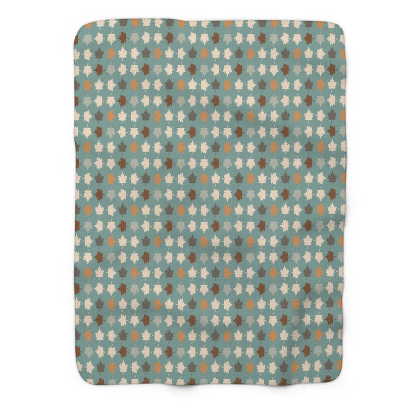Homely Leaves - couverture sherpa de qualité supérieure 1 pièce, Grand lit
